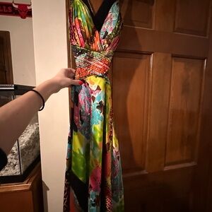 Hailey Logan Vibrant Multicolor Maxi Dress